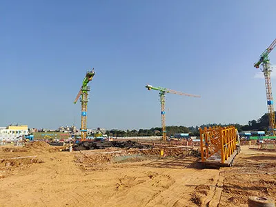 Tower Cranes & Construction Hoists Used in School Complex Construction Project